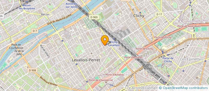 localisation de l'entreprise HONG FEI à LEVALLOIS-PERRET