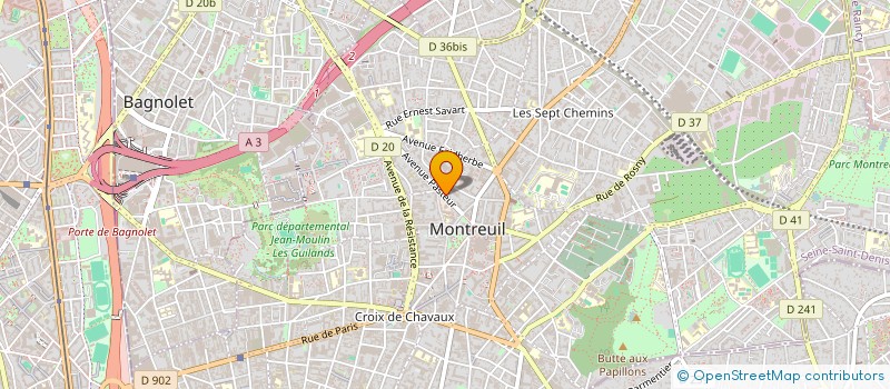 localisation de l'entreprise HONG XIN à MONTREUIL