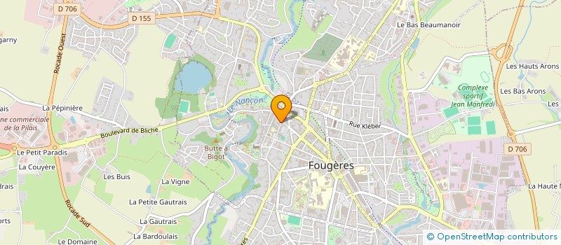 localisation de l'entreprise HONGRAIS LOCATION  FOUGERES