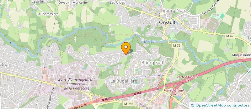 localisation de l'entreprise HONLOD à ORVAULT