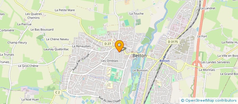 localisation de l'entreprise HONORABLE COMPAGNIE DES GOLFEURS BRETONS  BETTON