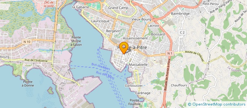 localisation de l'entreprise HONORE à POINTE A PITRE