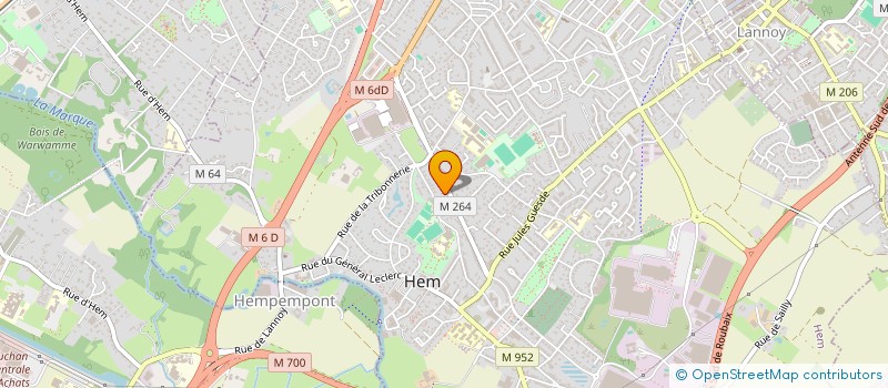 localisation de l'entreprise HONORE  HEM