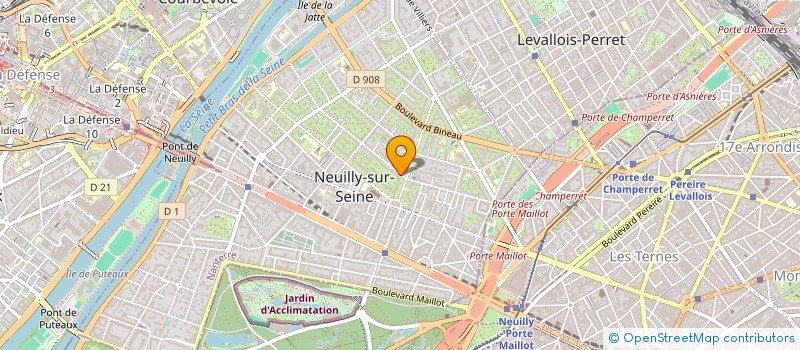 localisation de l'entreprise HONORE CHAUFFEUR PRIVE à NEUILLY-SUR-SEINE