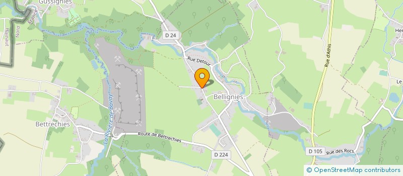 localisation de l'entreprise HONORE FERNAND ET MICHEL  BELLIGNIES