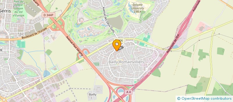 localisation de l'entreprise HONOTEL PROJECT  BAILLY-ROMAINVILLIERS