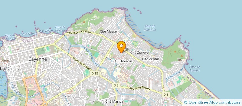 localisation de l'entreprise HOPE-TAINA  CAYENNE