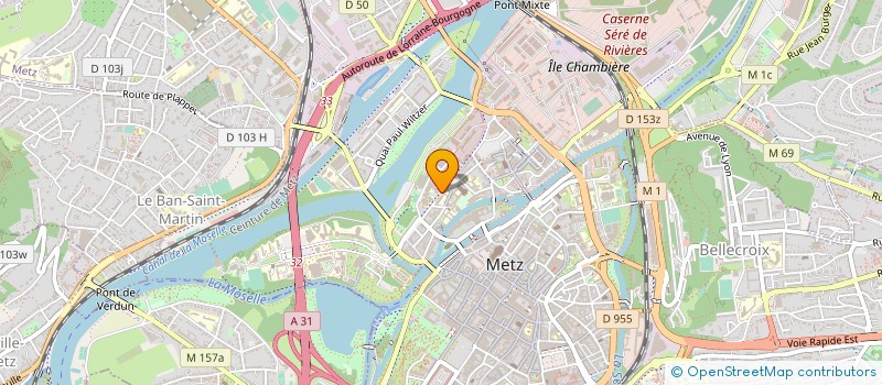 localisation de l'entreprise HOPITAL BELLE ISLE  METZ