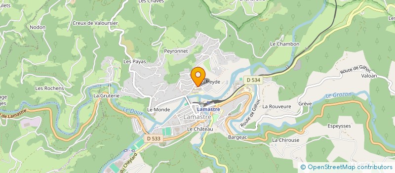 localisation de l'entreprise HOPITAL ELISEE CHARRA à LAMASTRE