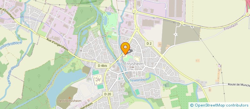 localisation de l'entreprise HOPITAL INTERCOMMUNAL ENSISHEIM - NEUF-BRISACH à ENSISHEIM
