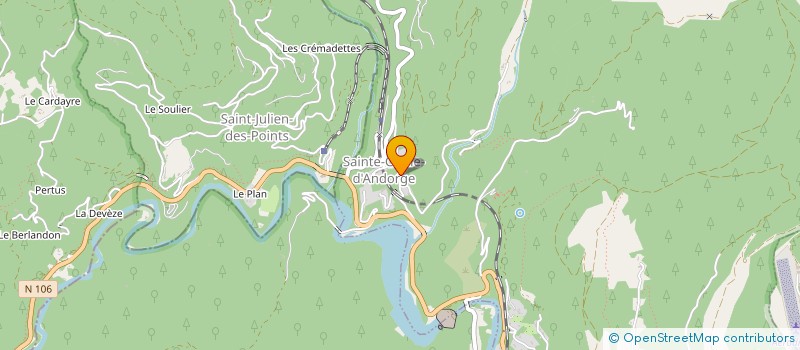 localisation de l'entreprise HOPLA VACANCES  SAINTE CECILE D'ANDORGE