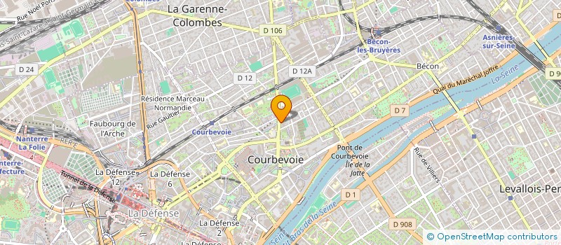 localisation de l'entreprise HOPLINK à COURBEVOIE