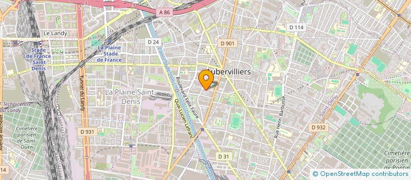 localisation de l'entreprise HOQUE ENTREPRISE  AUBERVILLIERS