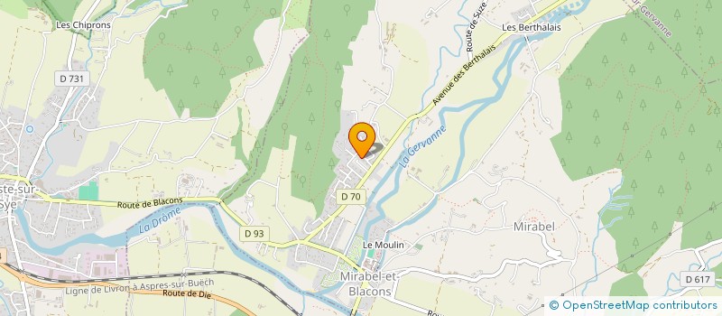 localisation de l'entreprise HORA  MIRABEL-ET-BLACONS