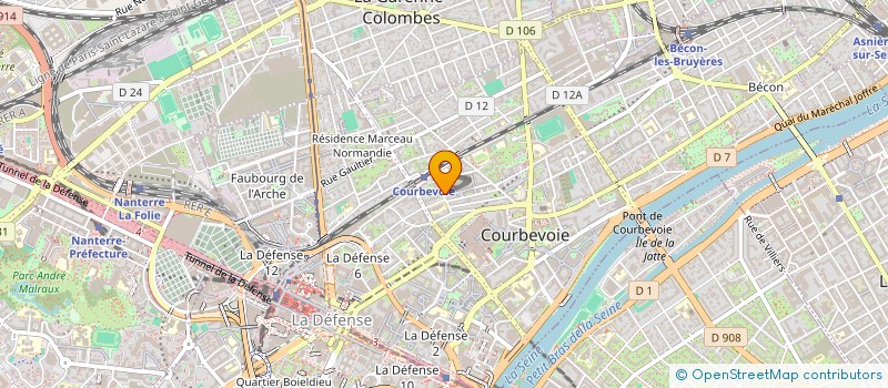 localisation de l'entreprise HORA à COURBEVOIE