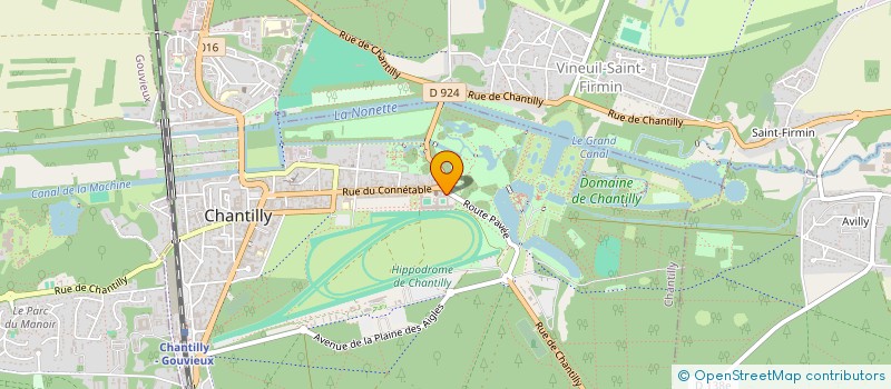 localisation de l'entreprise HORARIUS à CHANTILLY