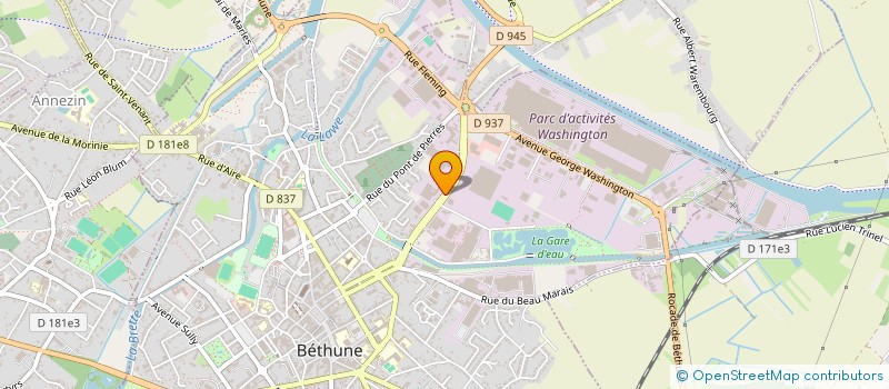 localisation de l'entreprise HORBINOR à BETHUNE