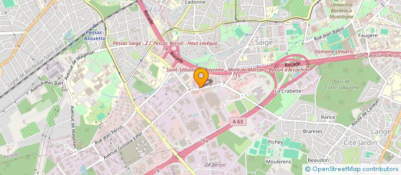localisation de l'entreprise HORECADIS 33 à PESSAC
