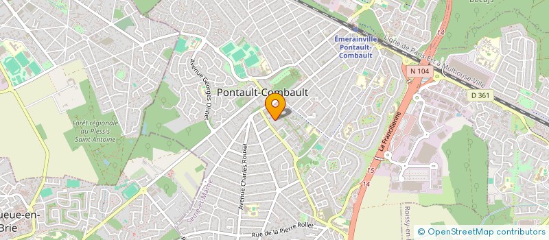 localisation de l'entreprise HORIA SENTEURS à PONTAULT-COMBAULT