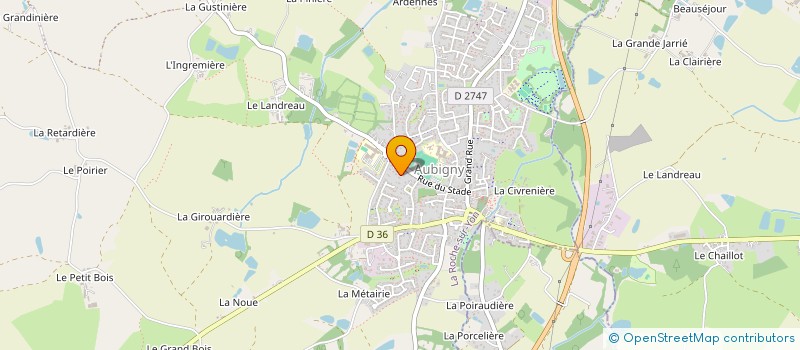 localisation de l'entreprise HORIZ  AUBIGNY-LES CLOUZEAUX