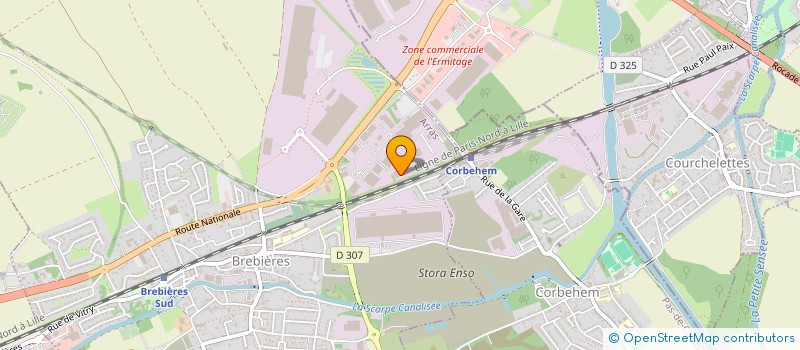 localisation de l'entreprise HORIZON 2000  BREBIERES