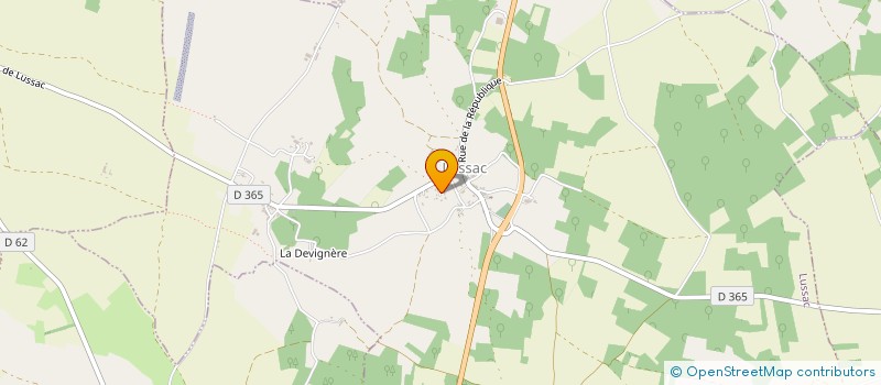 localisation de l'entreprise HORIZON 2000 à LUSSAC