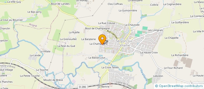 localisation de l'entreprise HORIZON 2060  SERVON-SUR-VILAINE