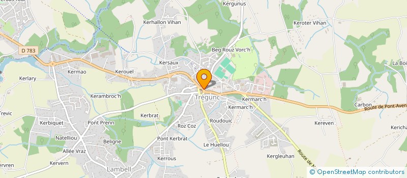 localisation de l'entreprise HORIZON  TREGUNC