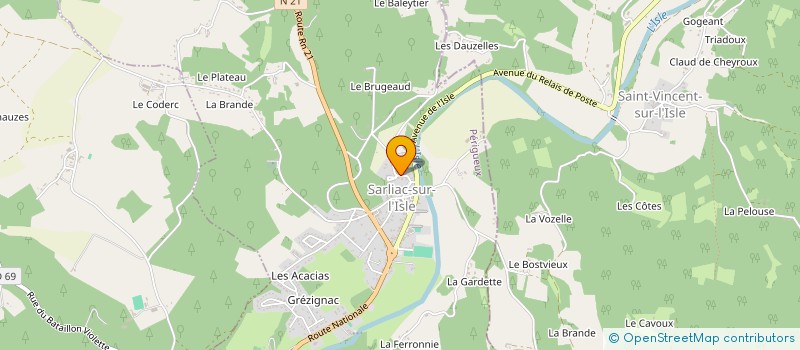 localisation de l'entreprise HORIZON BOIS 24 à SARLIAC SUR L'ISLE