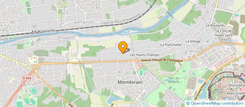 localisation de l'entreprise HORIZON CINQ  MONTEVRAIN