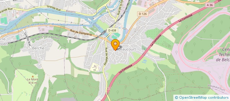 localisation de l'entreprise HORIZON DOUBS à VOUJEAUCOURT