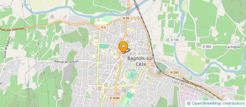 localisation de l'entreprise HORIZON F.F.  BAGNOLS SUR CEZE