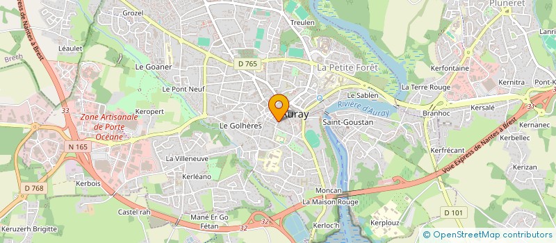 localisation de l'entreprise HORIZON GLAZ  AURAY