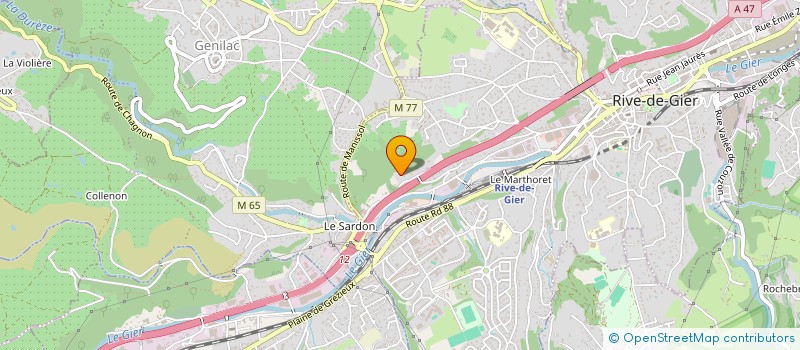 localisation de l'entreprise HORIZON INVESTISSEMENT  RIVE-DE-GIER