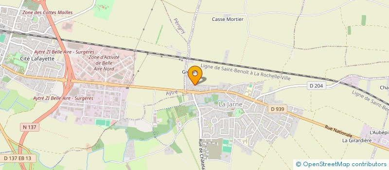 localisation de l'entreprise HORIZON LAGON  LA JARNE