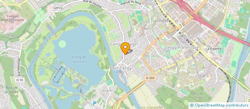 localisation de l'entreprise HORIZON LOISIRS à CERGY