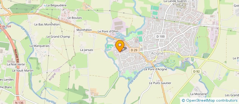 localisation de l'entreprise HORIZON OUEST  ACIGNE