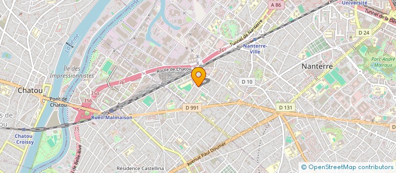 localisation de l'entreprise HORIZON PARTICIPATIONS.  NANTERRE