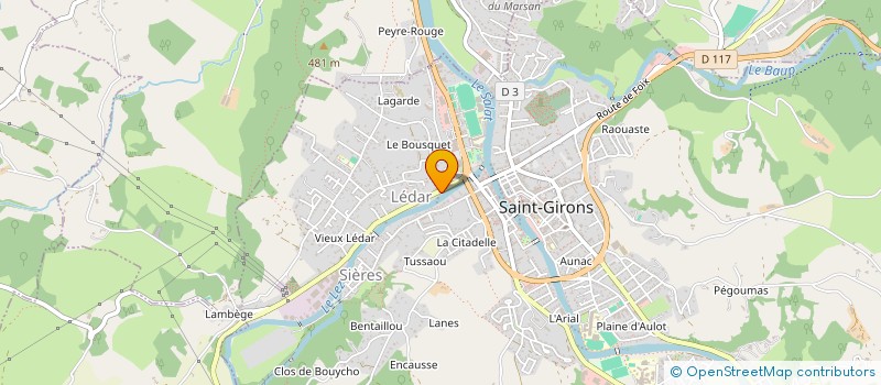 localisation de l'entreprise HORIZON PISCINES à SAINT-GIRONS