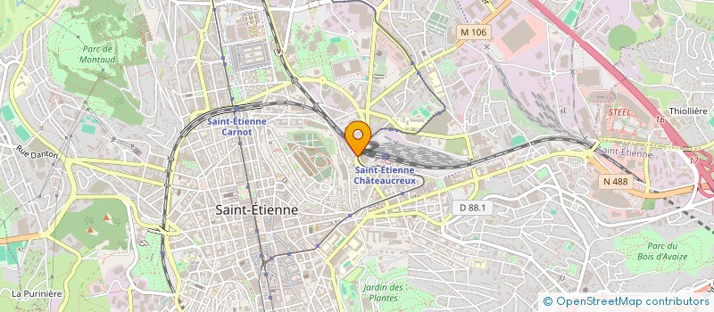 localisation de l'entreprise HORIZON PLEINE FORME  SAINT-ETIENNE