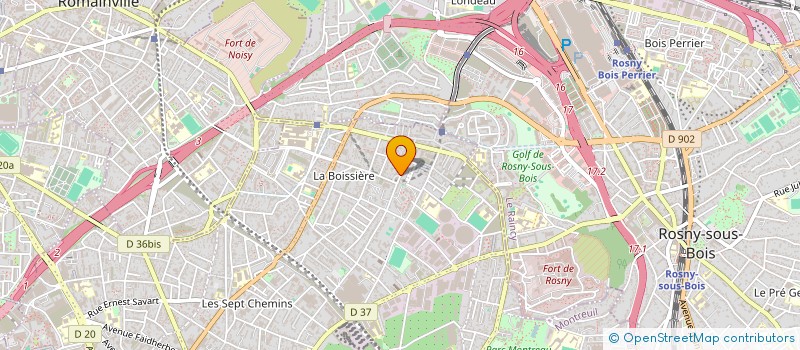 localisation de l'entreprise HORIZON PROD à MONTREUIL