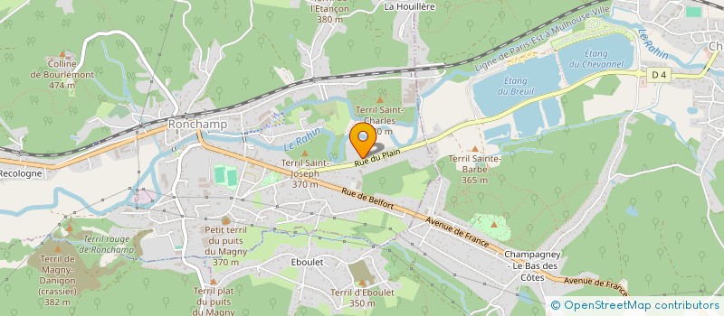 localisation de l'entreprise HORIZON PROD. SYSTEM  RONCHAMP