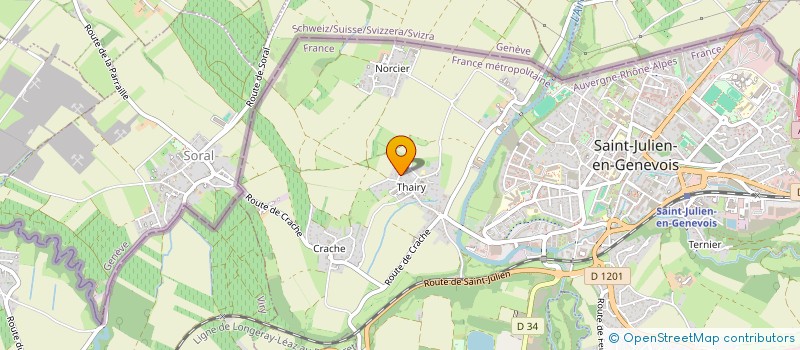 localisation de l'entreprise HORIZON SALEVE  SAINT-JULIEN-EN-GENEVOIS