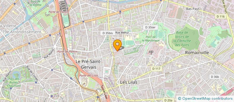 localisation de l'entreprise HORIZON SOLEIL  PANTIN