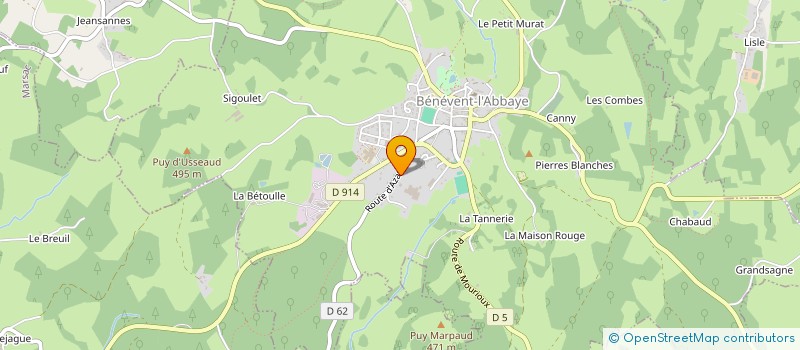 localisation de l'entreprise HORIZON SPORTIF, UNE AVENTURE VERS UN MIEUX-ETRE à BENEVENT-L'ABBAYE