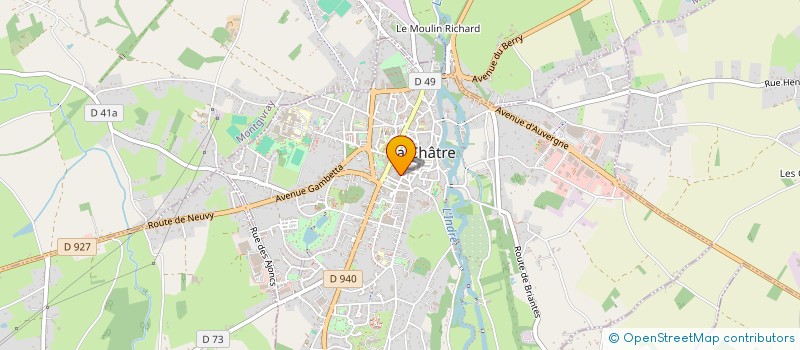 localisation de l'entreprise HORIZON SUD BERRY IMMOBILIER à LA CHATRE