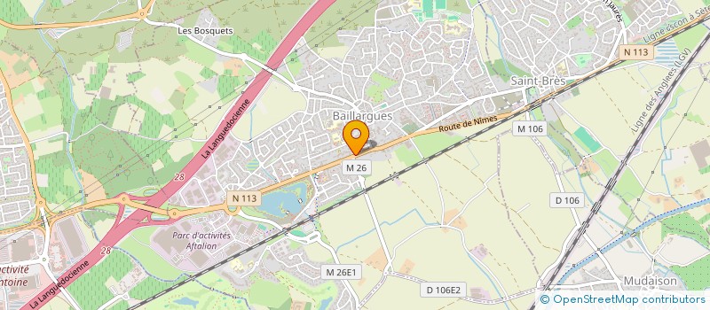 localisation de l'entreprise HORIZON SUNSHINE INVEST à BAILLARGUES