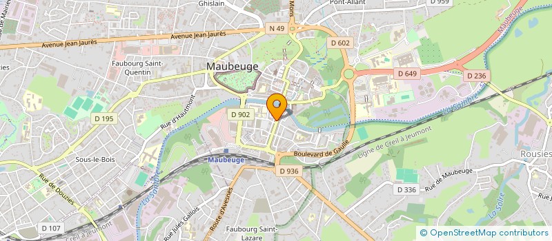 localisation de l'entreprise HORIZON VOYAGES  MAUBEUGE