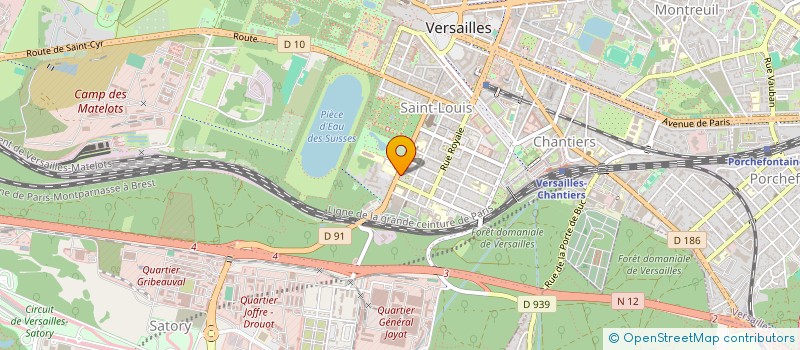 localisation de l'entreprise HORIZON YOGA à VERSAILLES