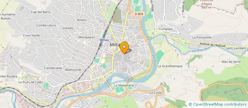 localisation de l'entreprise HORIZONS à MILLAU